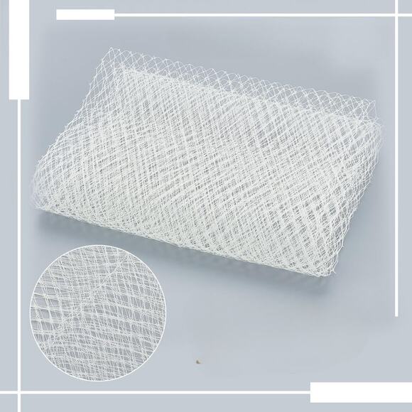 Ivory bird cage hat veil netting french birdcage net 1+ blusher length bird cage - Picture 4 of 4